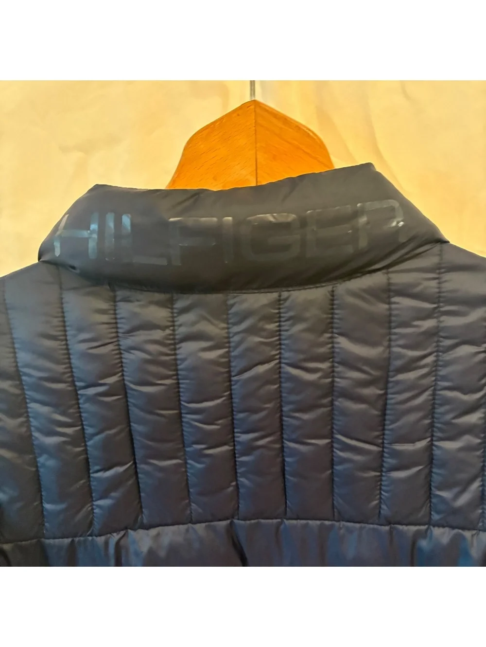 Tommy Hilfiger Mens Lightweight Packable Quilted Puffer Navy Blue Jacket Size L
